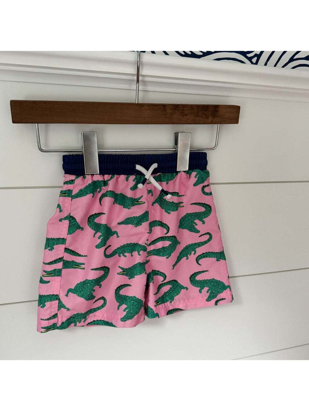 mini boden alligator swim trunks